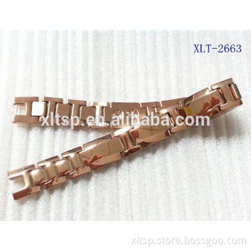 Fashion rose gold women jewelry stainless steel bio energy stainless steel bracelet